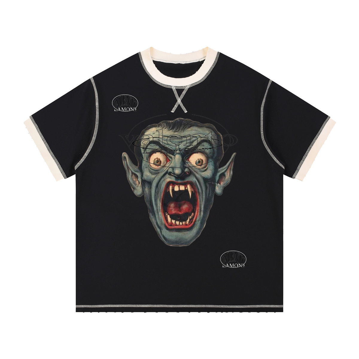 V Contrast-Stitched Ringer T-Shirt
