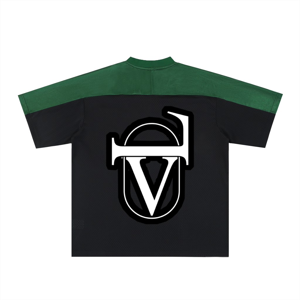 Oversized Mesh V-Neck Soccer Jersey
