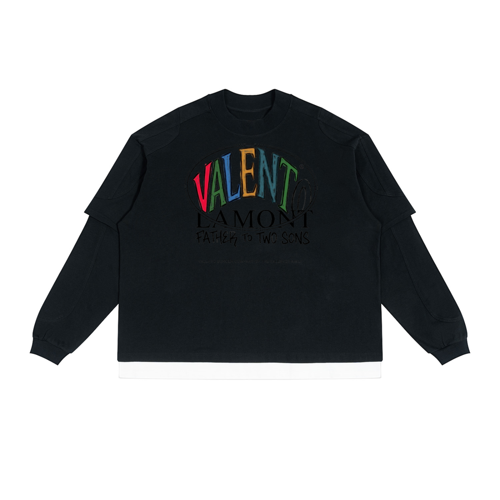 Unisex Paneled Layer Color Block T-Shirt