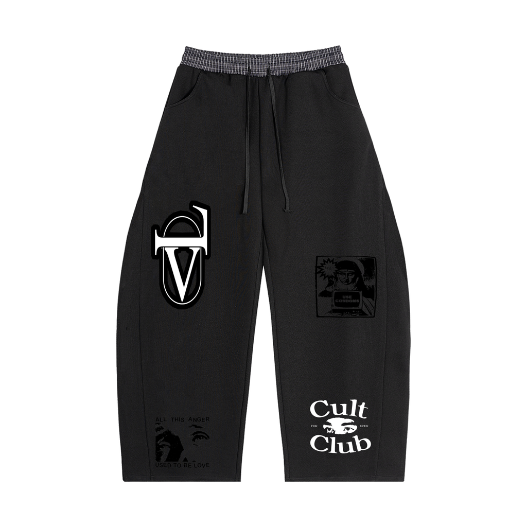 Plaid Waistband Barrel Sweatpants