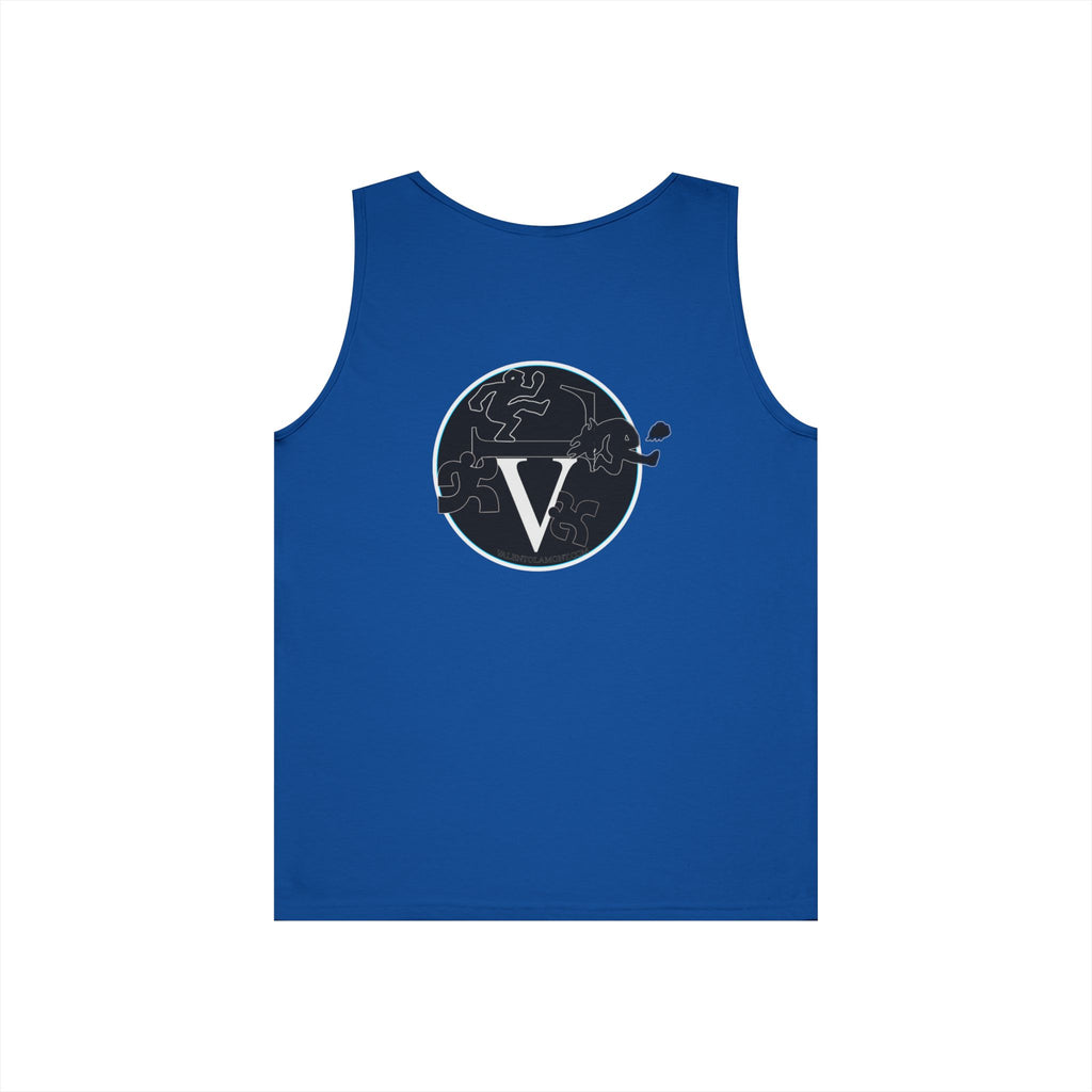 Unisex Heavy Cotton Tank Top with Minimalist Design, Casual Summer Wear, Everyday Essential, Gym Workout, Layering Piece