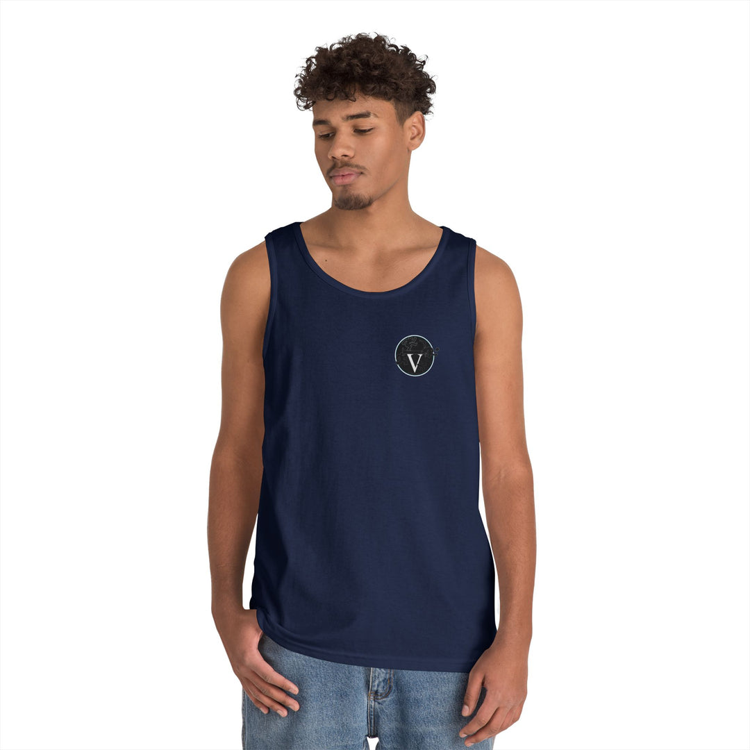 Unisex Heavy Cotton Tank Top with Minimalist Design, Casual Summer Wear, Everyday Essential, Gym Workout, Layering Piece