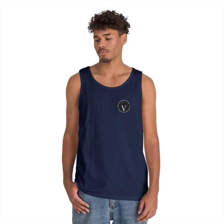 Unisex Heavy Cotton Tank Top with Minimalist Design, Casual Summer Wear, Everyday Essential, Gym Workout, Layering Piece