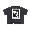 Vintage Wash Boxy Distressed Hem T-Shirt