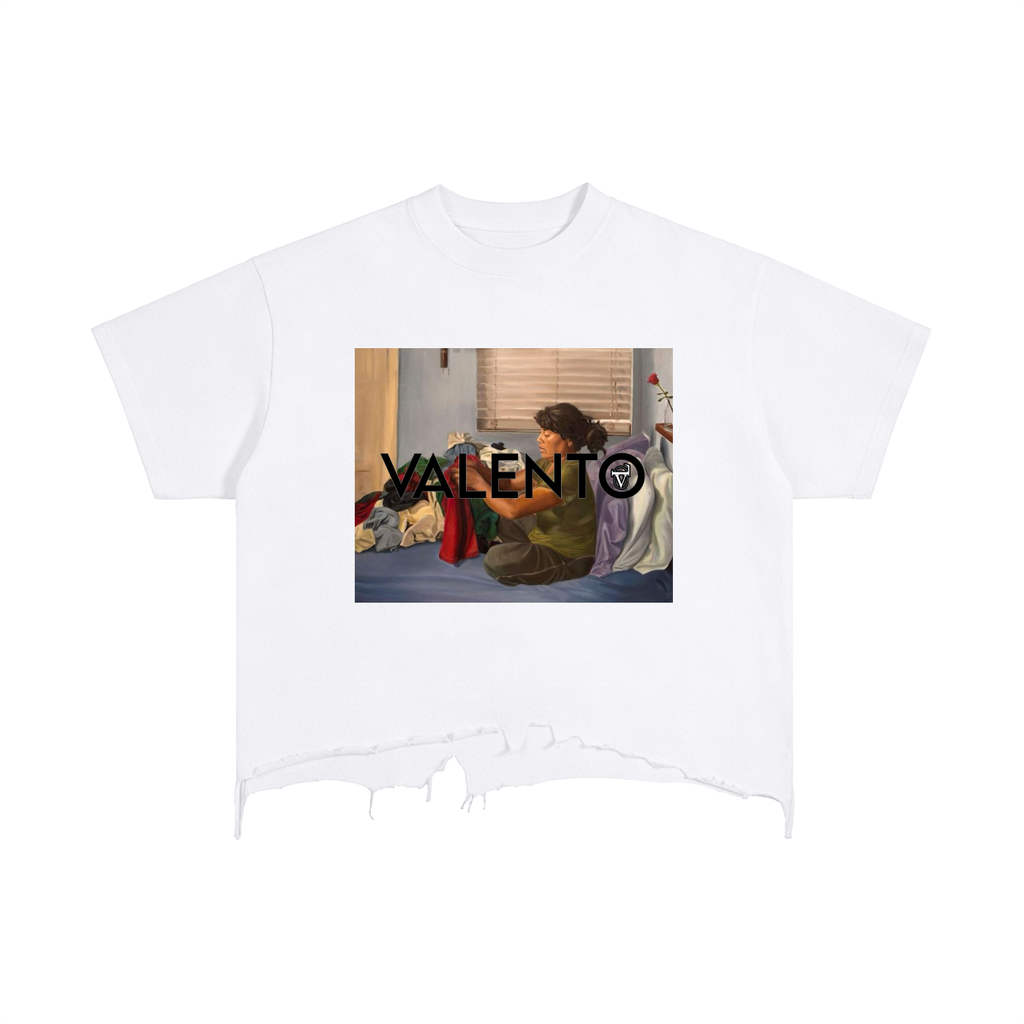 Vintage Wash Boxy Distressed Hem T-Shirt