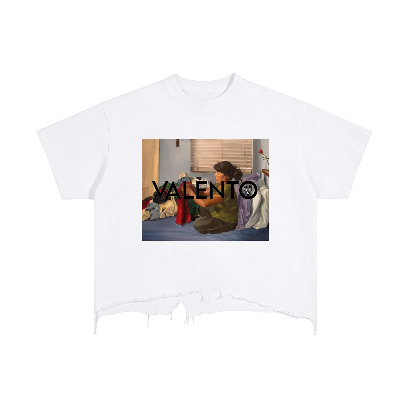 Vintage Wash Boxy Distressed Hem T-Shirt