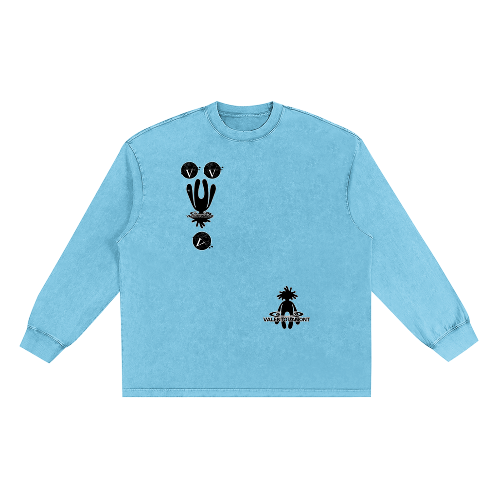 Snow Washed Oversize Long Sleeve T-shirt