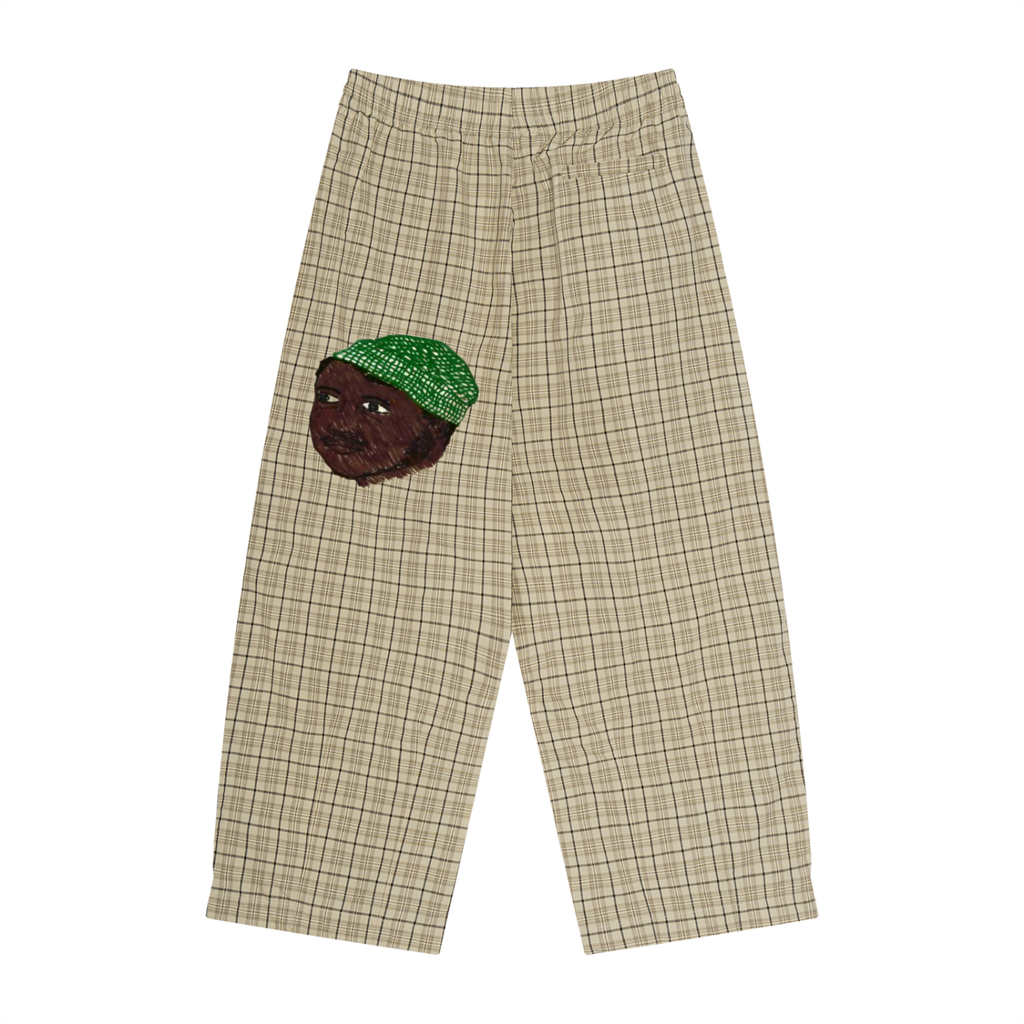 Unisex Plaid Wide Leg Pants
