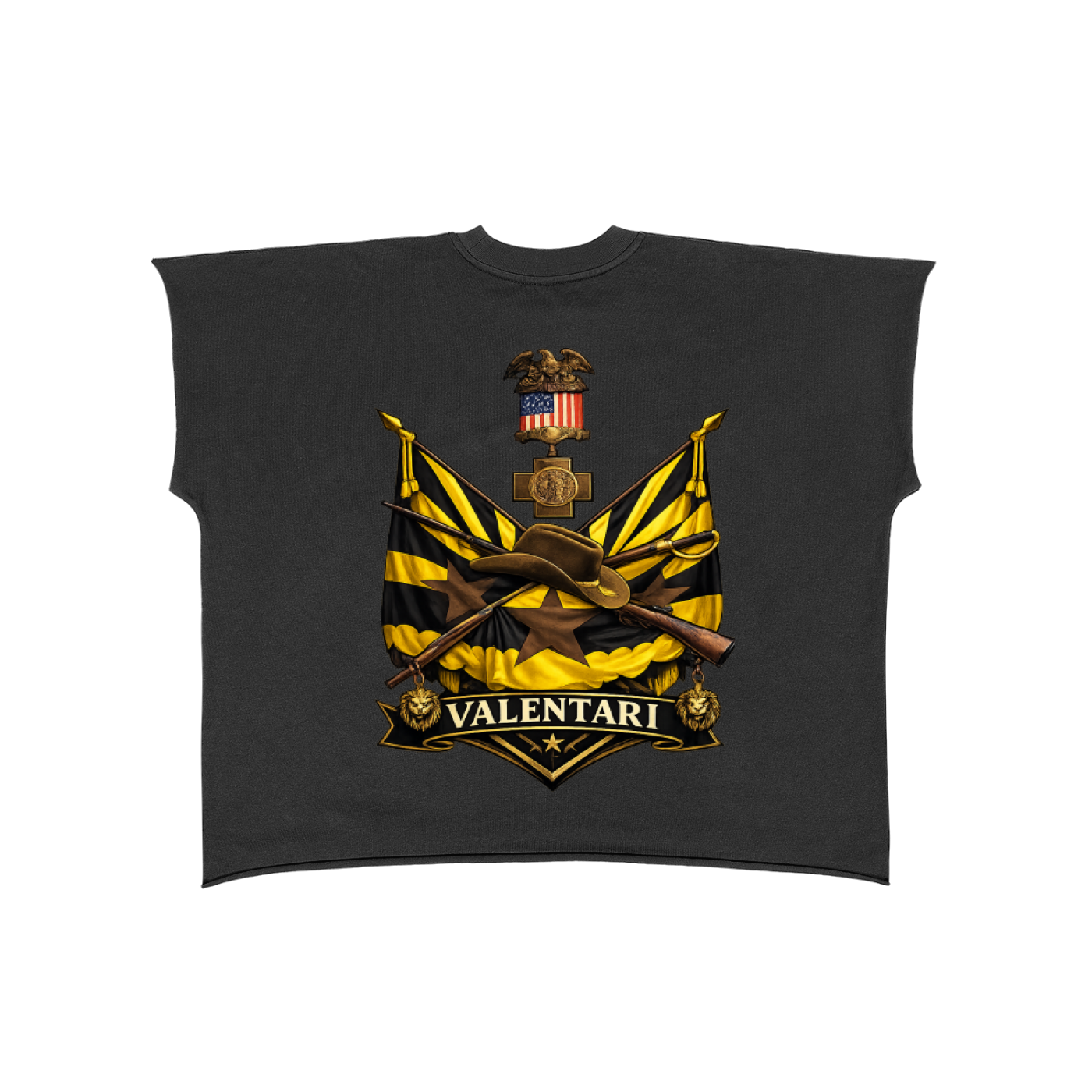 Raw Edge Boxy Non-Shrink T-Shirt