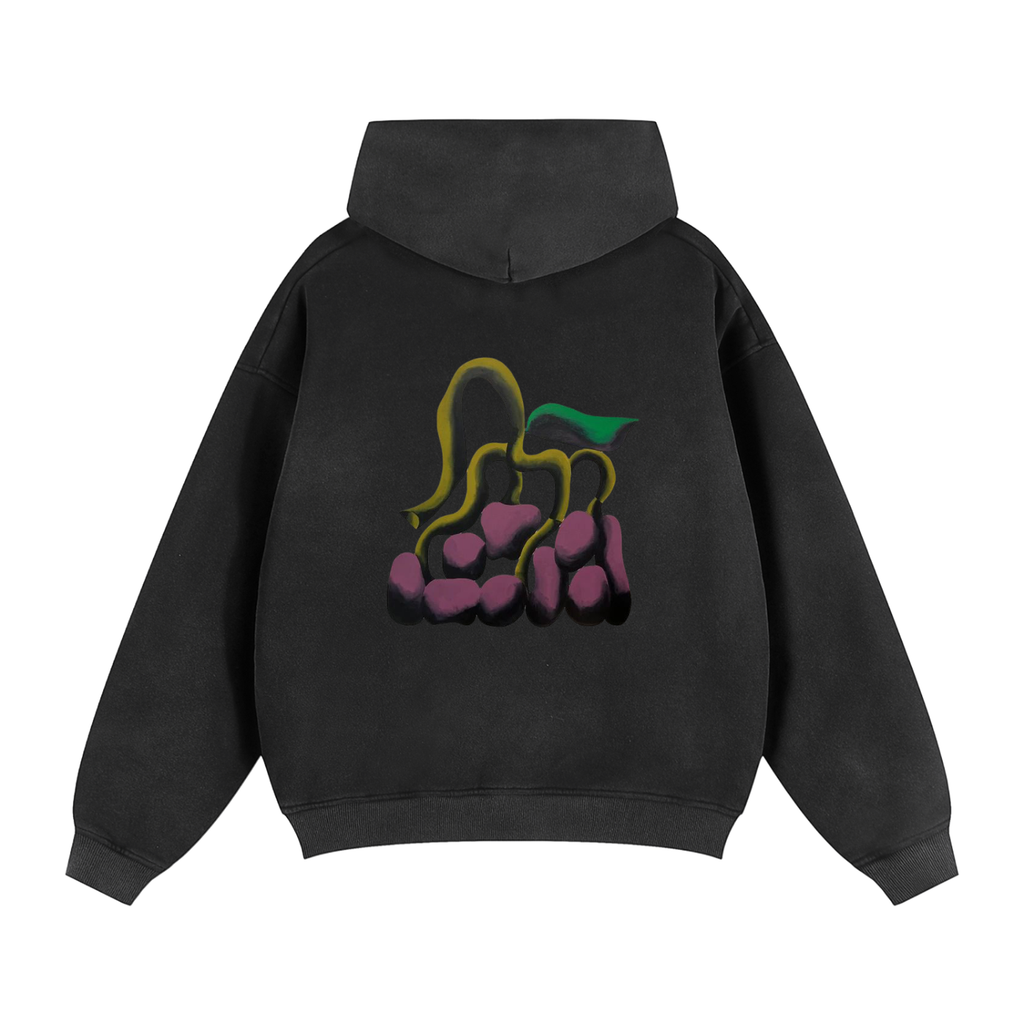 Sunfade Two-way Zipper Boxy Fleece Hoodie