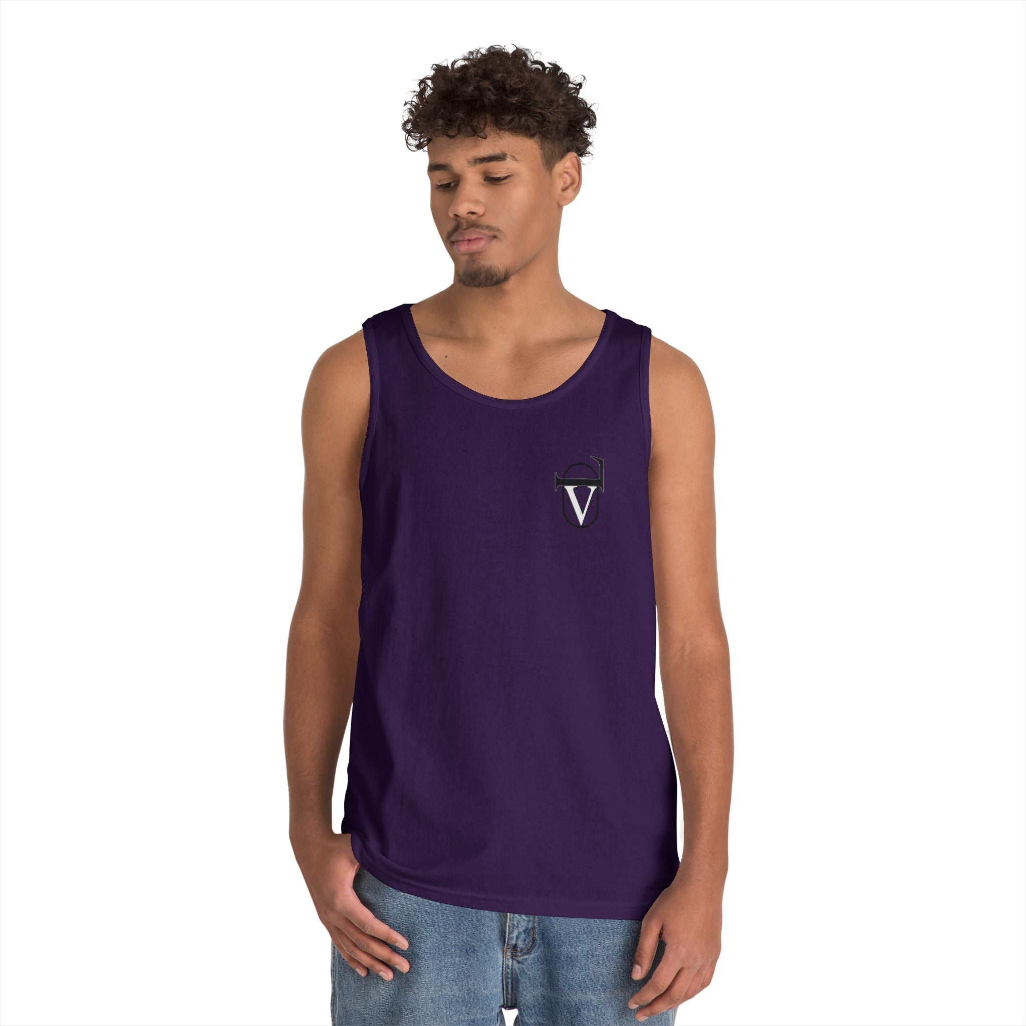 Unisex Heavy Cotton Tank Top - Comfortable Graphic Sleeveless Tee for Casual Wear, Summer Events, Gym, and Gifts