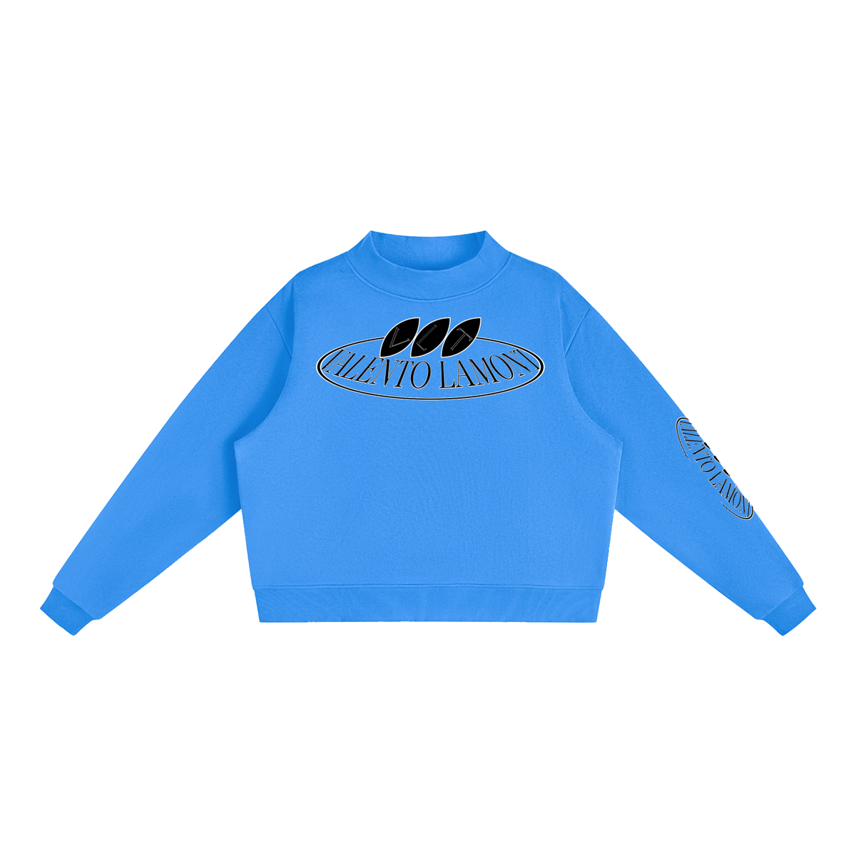 Essential Fleece Mock-Neck Crew Sweatshirt