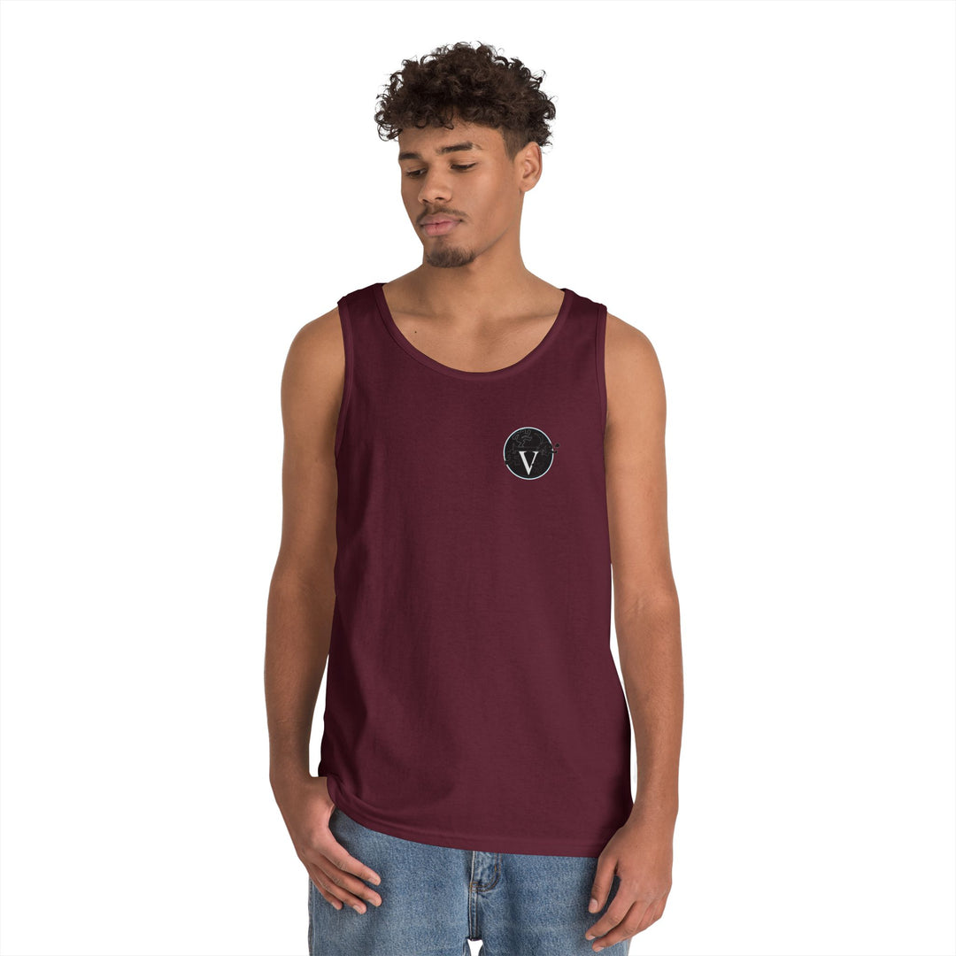 Unisex Heavy Cotton Tank Top with Minimalist Design, Casual Summer Wear, Everyday Essential, Gym Workout, Layering Piece