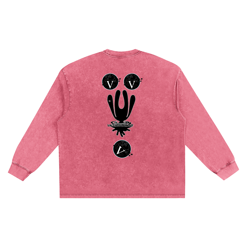 Snow Washed Oversize Long Sleeve T-shirt