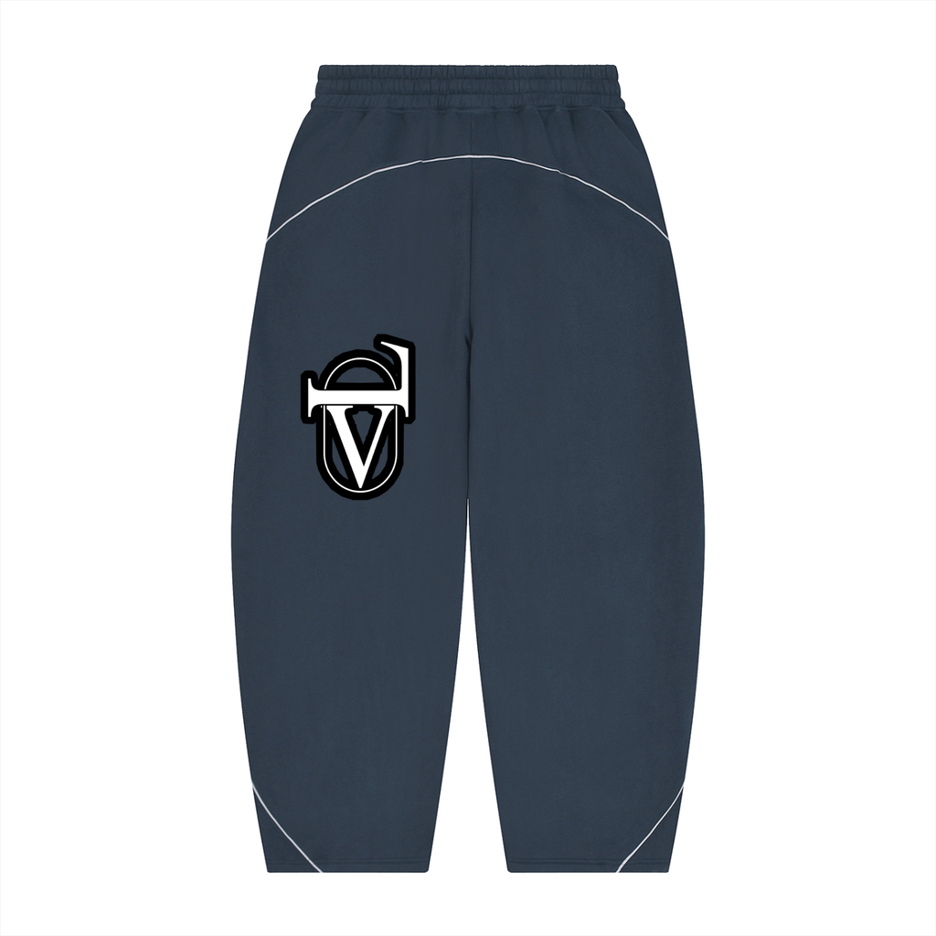 V Piping Fleece Barrel Leg Sweatpants