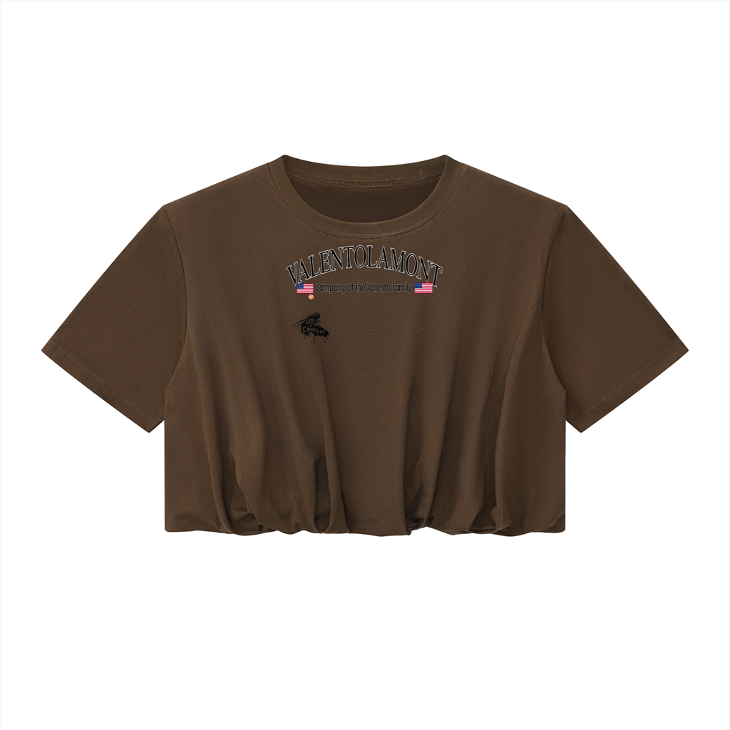 Women’s Crop Bubble Hem T-Shirt