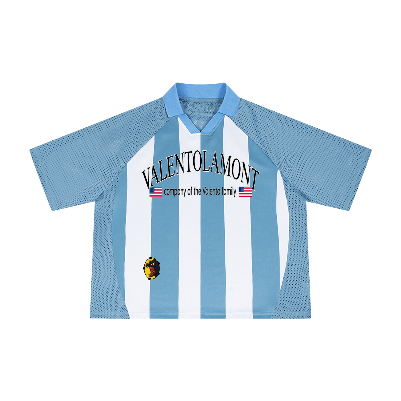 Unisex Striped Mesh Boxy Soccer Jersey