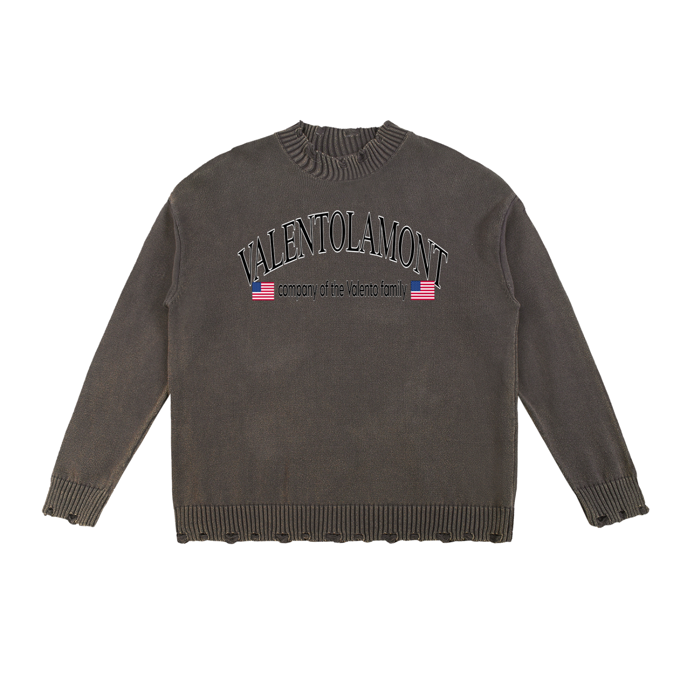 Vintage Washed Hand-Frayed Sweater