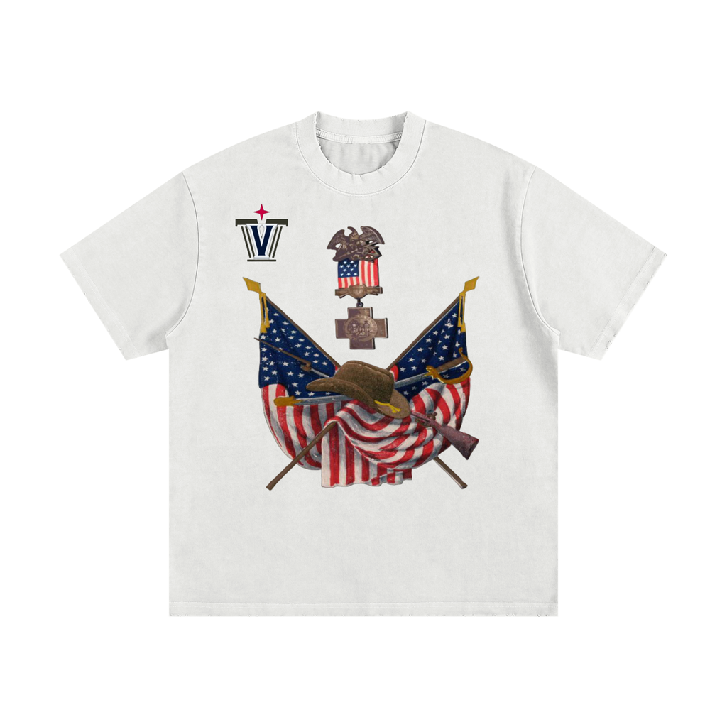 Heavyweight Vintage Washed Frayed T-Shirt