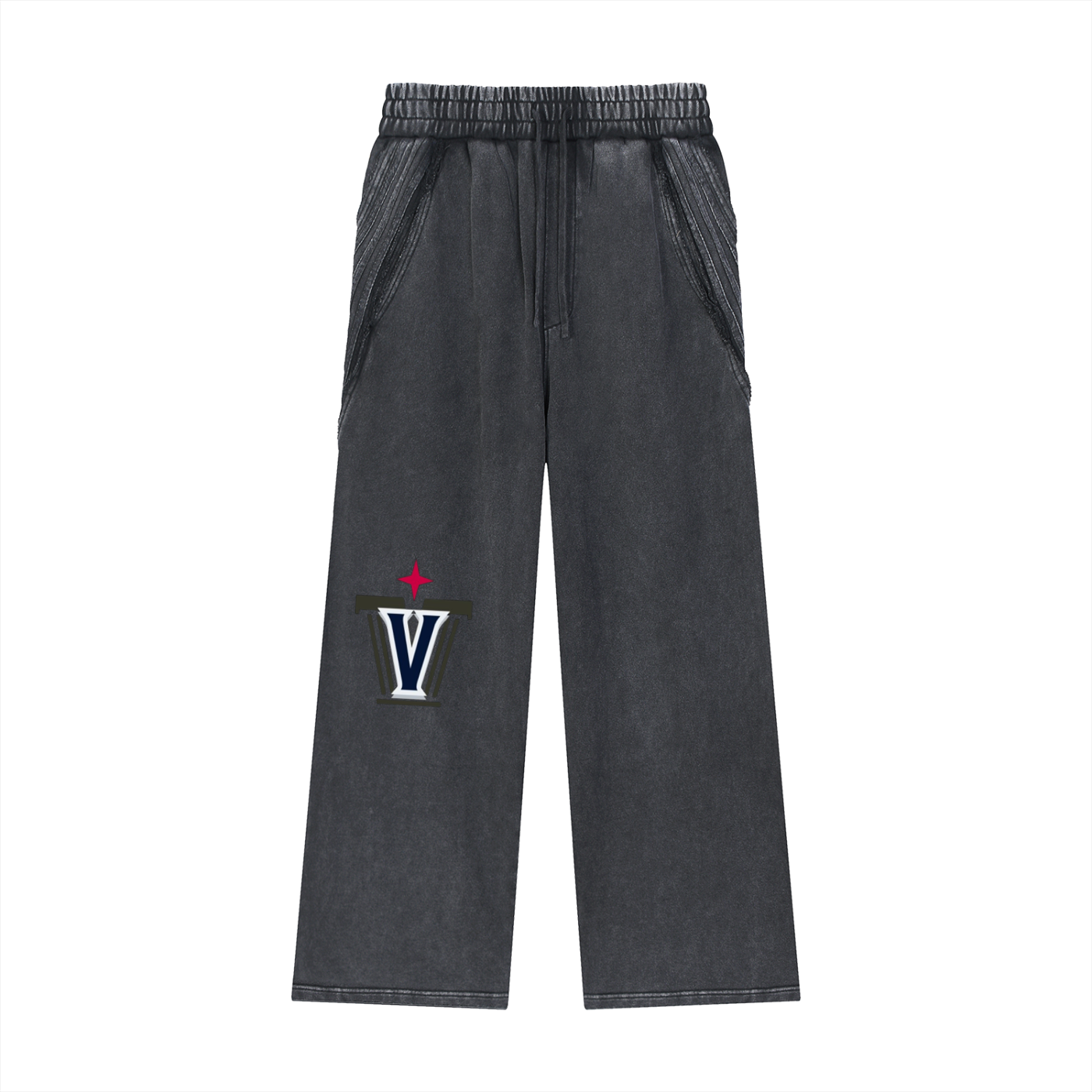 Snow Washed Tape Raw Edge Sweatpants