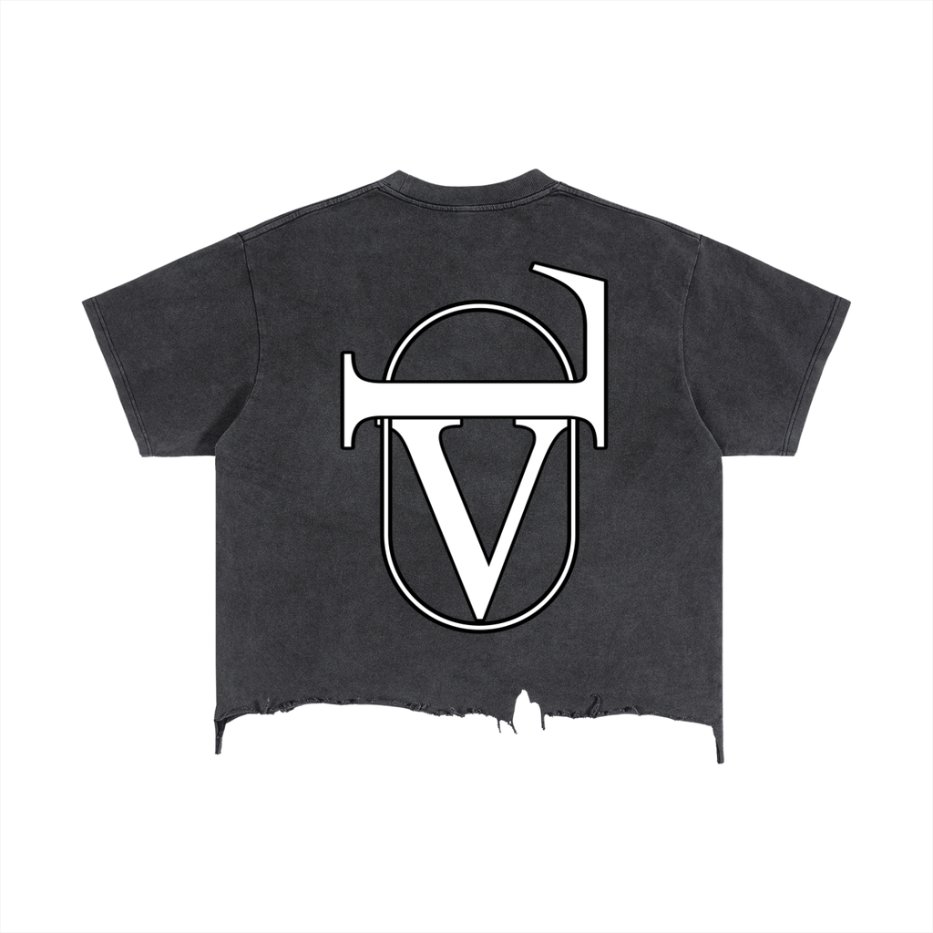 Vintage Wash Boxy Distressed Hem T-Shirt