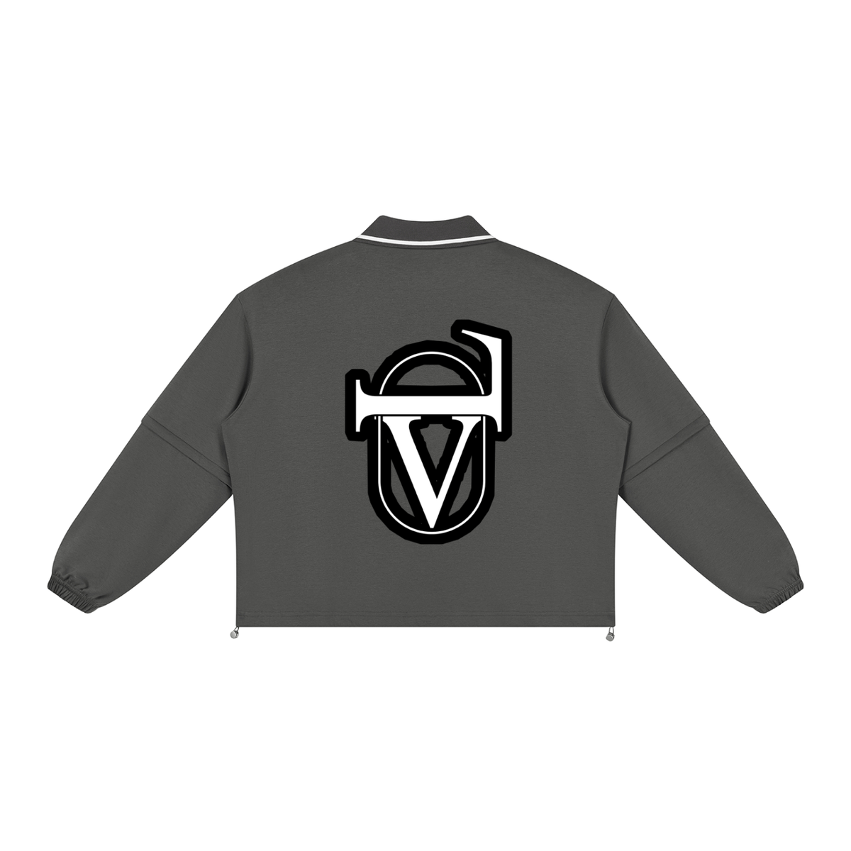 V Boxy Collared Detachable Sweatshirt