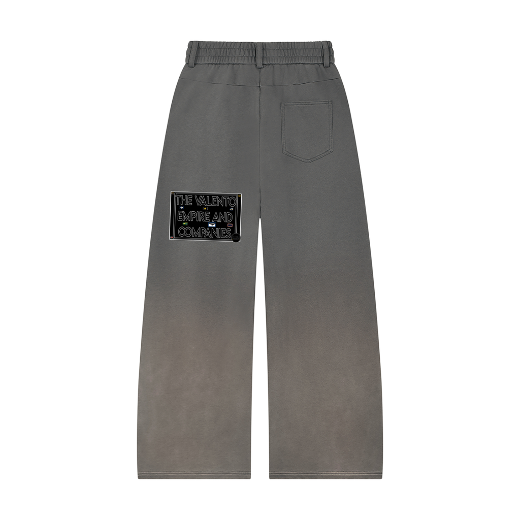 Unisex Sunfade Paneled Barrel Leg Sweatpants