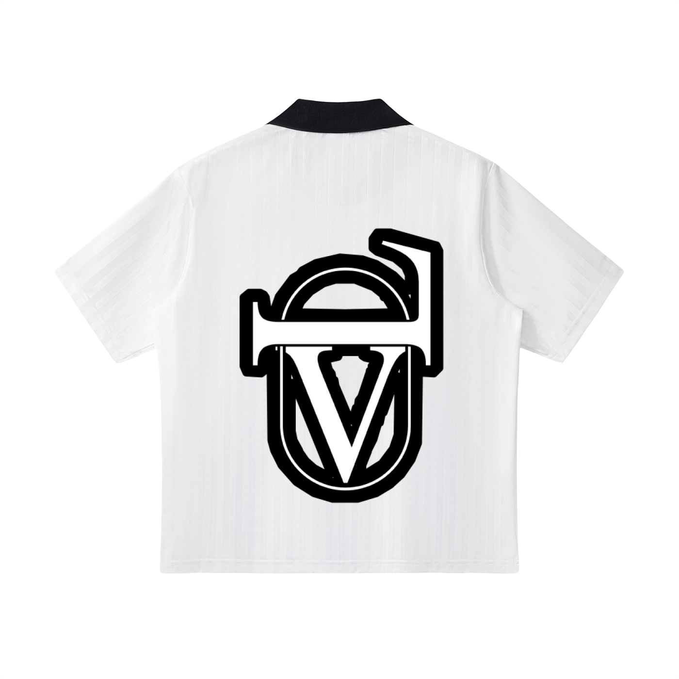 Contrast Collar Striped Soccer Jersey