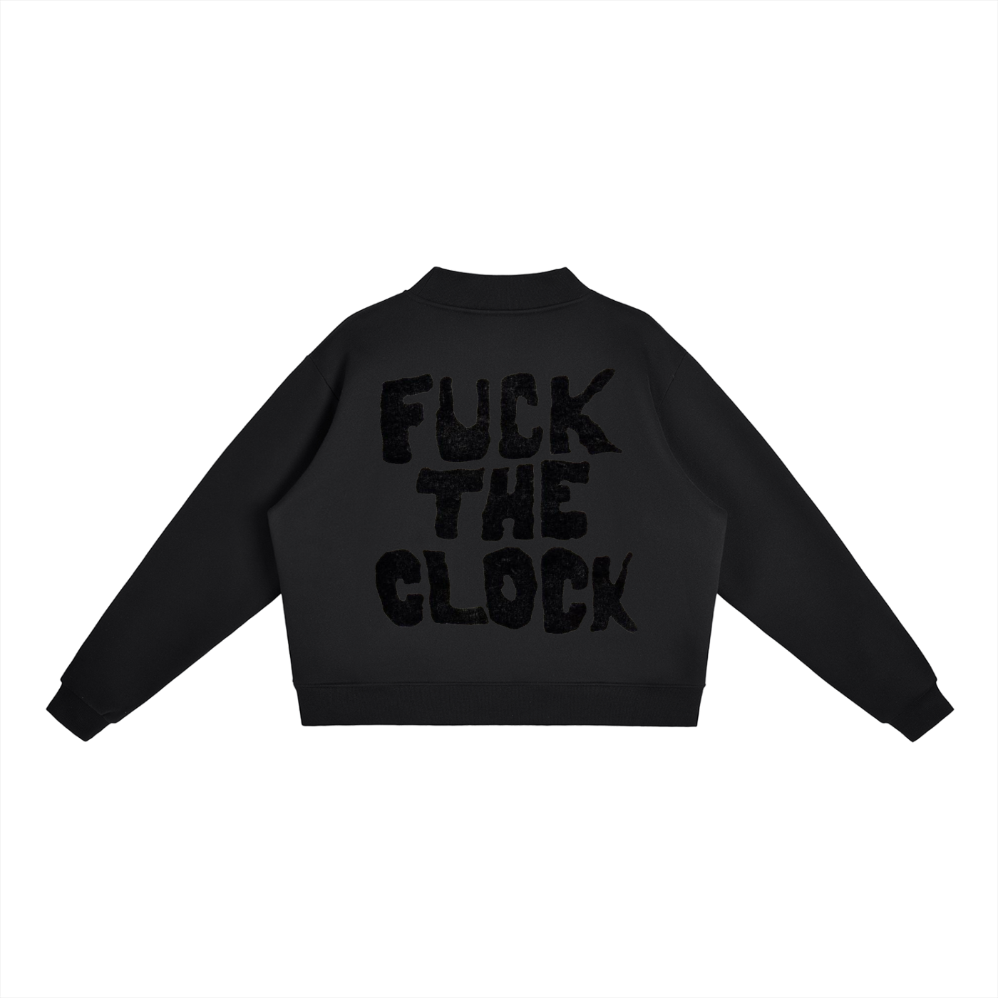 Essential Fleece Mock-Neck Crew Sweatshirt