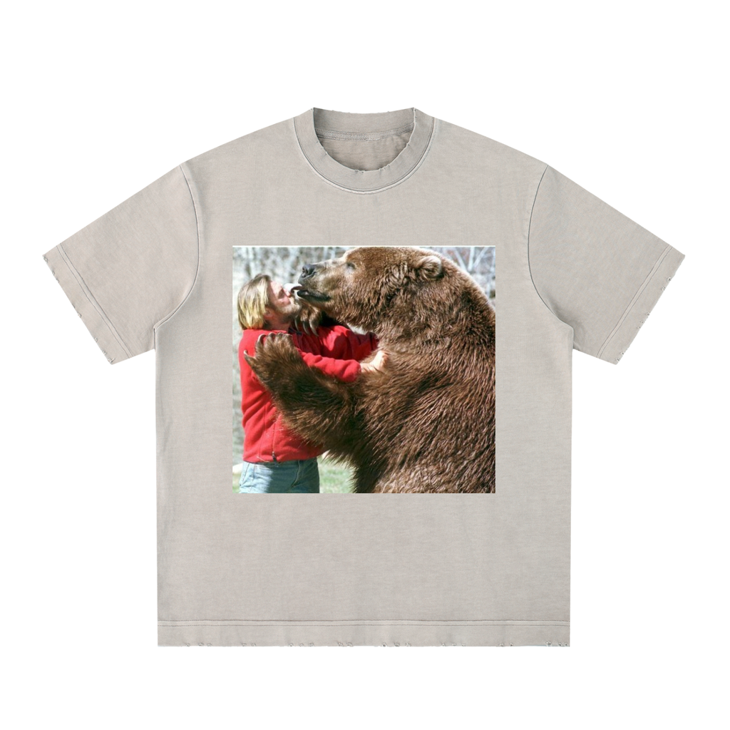 Heavyweight Vintage Washed Frayed T-Shirt