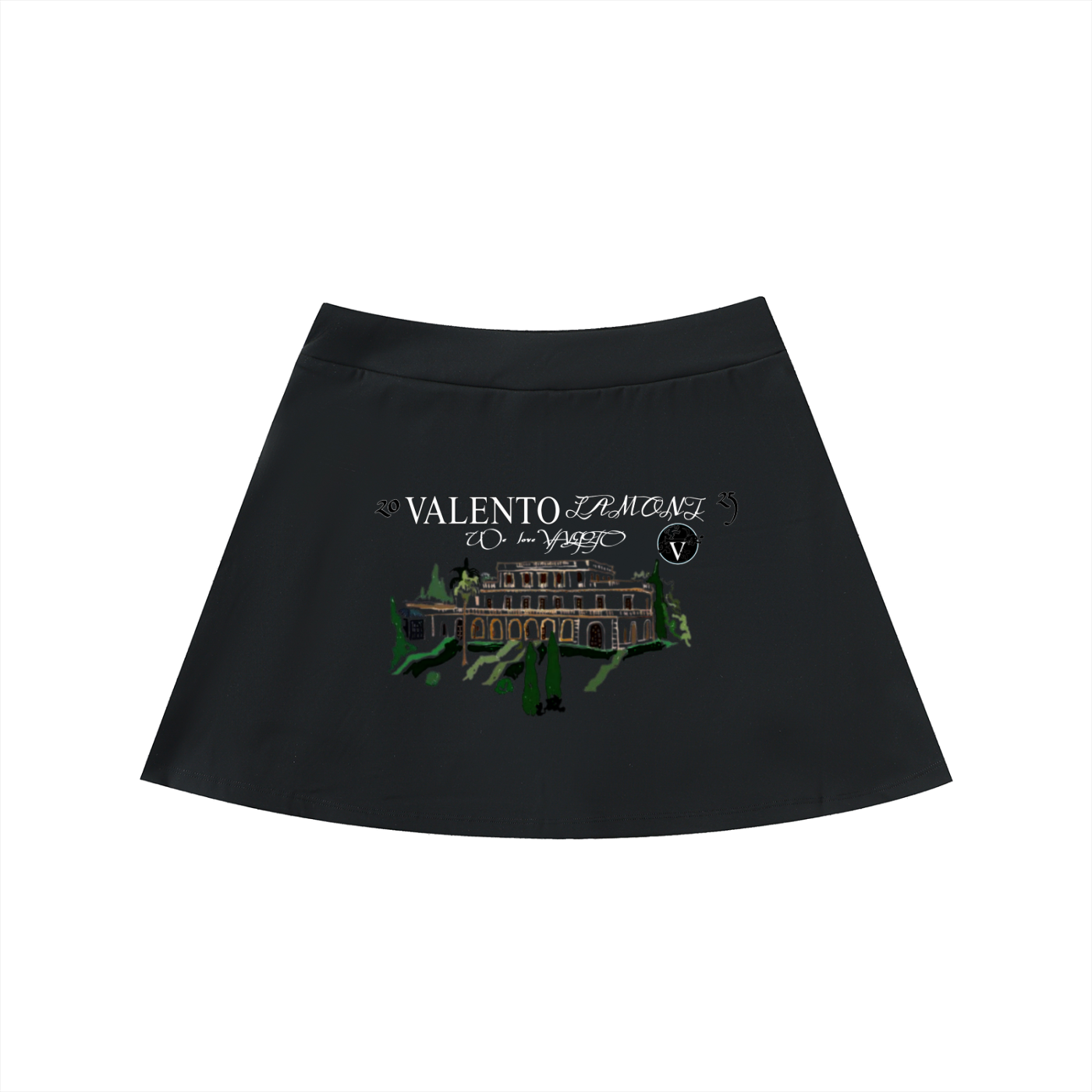 High-Waist Pocketed A-Line Skirt