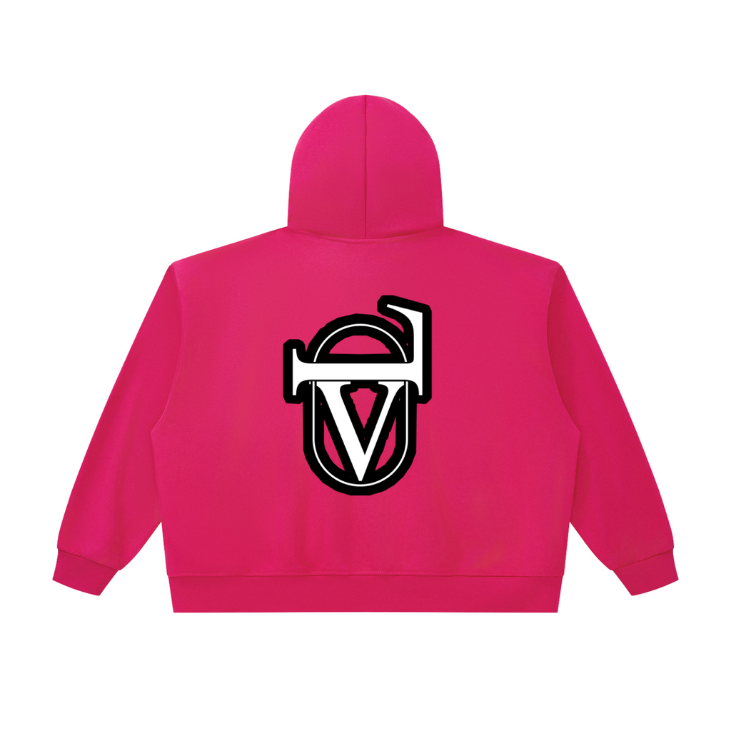 V Oversized Chunky-Zip Boxy Hoodie