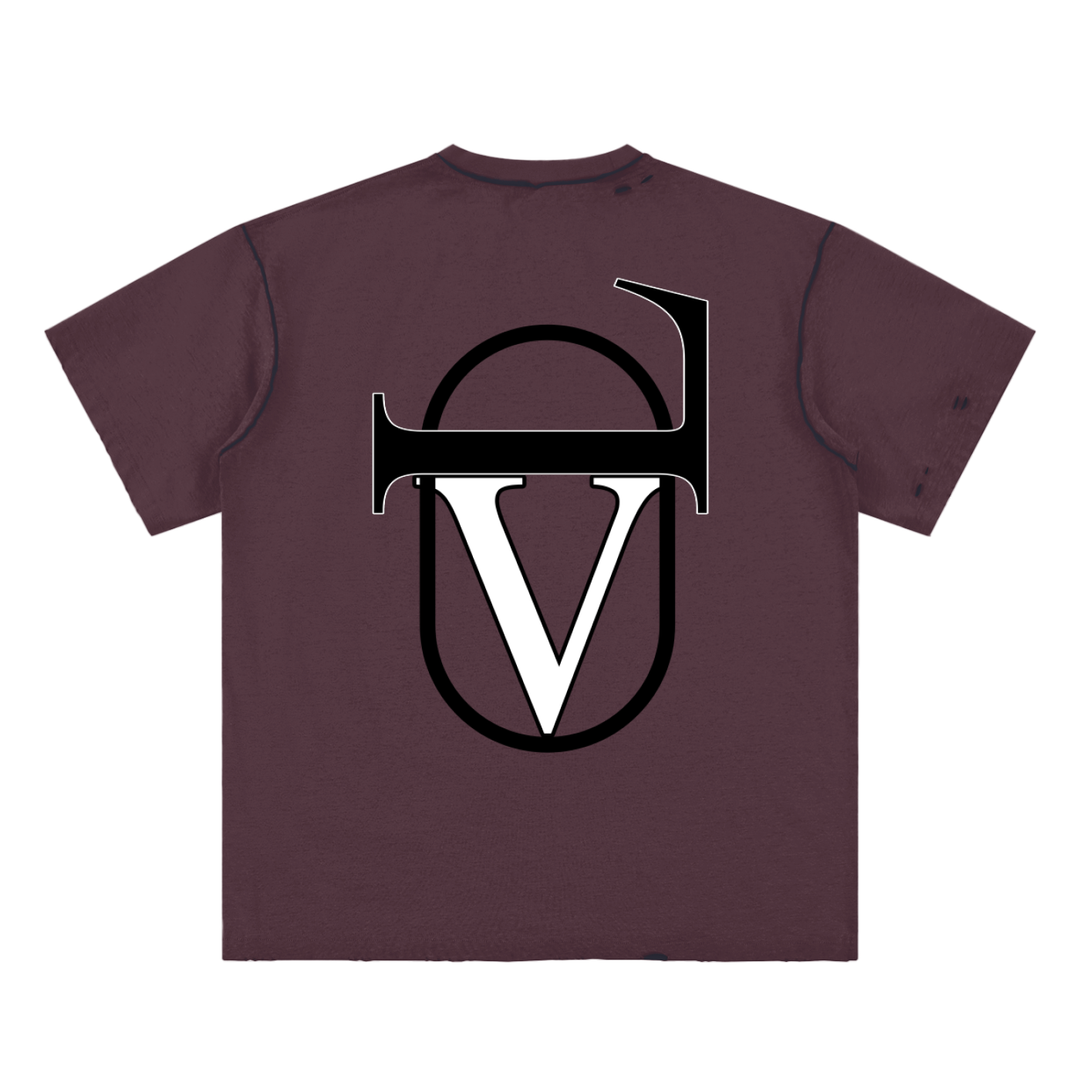 Hand-frayed Reversible T-shirt