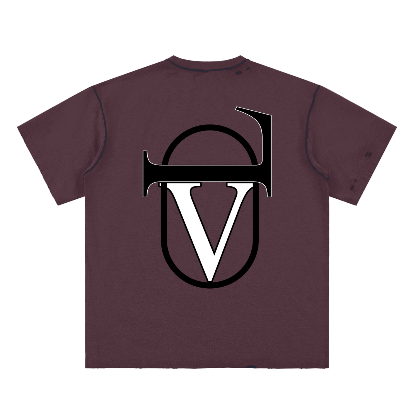 Hand-frayed Reversible T-shirt