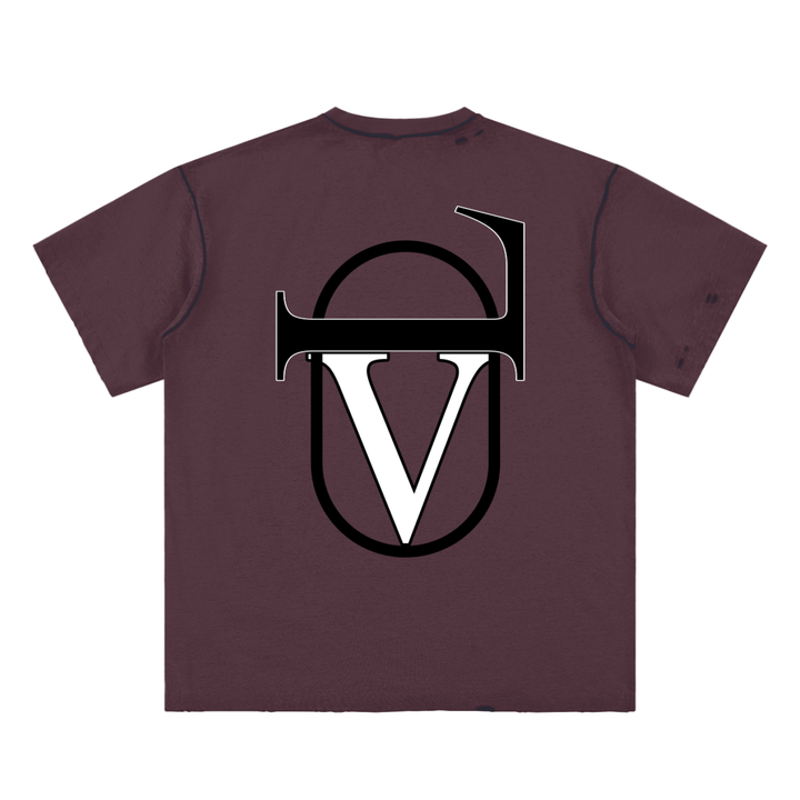 Hand-frayed Reversible T-shirt
