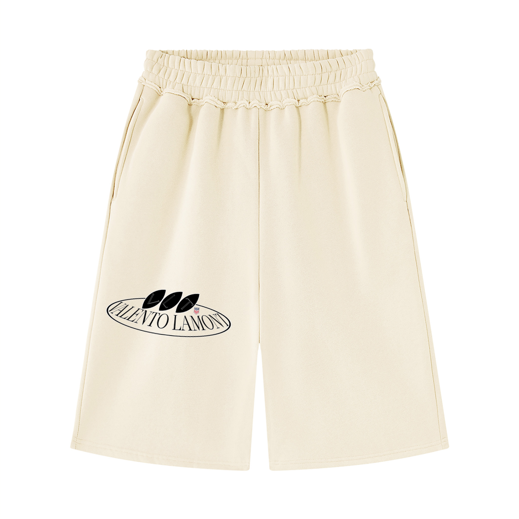 Unisex Raw Edge Fleece Shorts