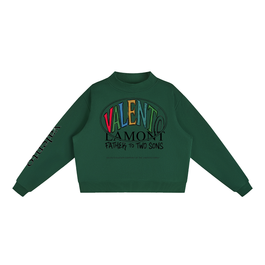 Essential Fleece Mock-Neck Crew Sweatshirt