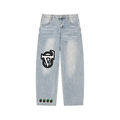 Men’s Enzyme Wash Wide Leg Jeans