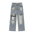 Vintage Wash Distressed Denim Jeans