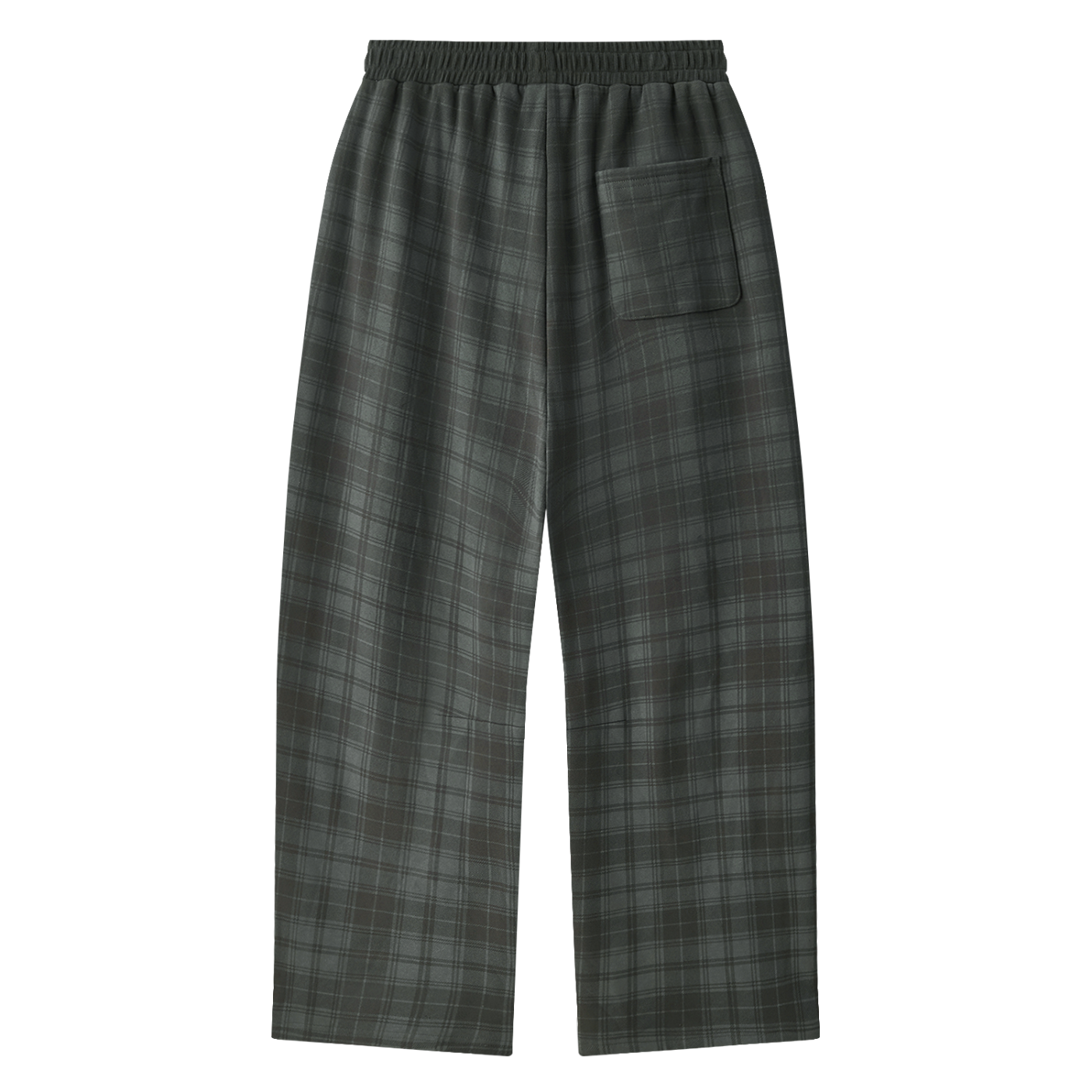 V Plaid Straight Leg Pants