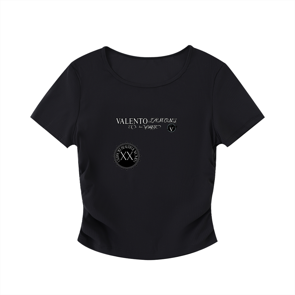 Ruched Bodycon Crop Top