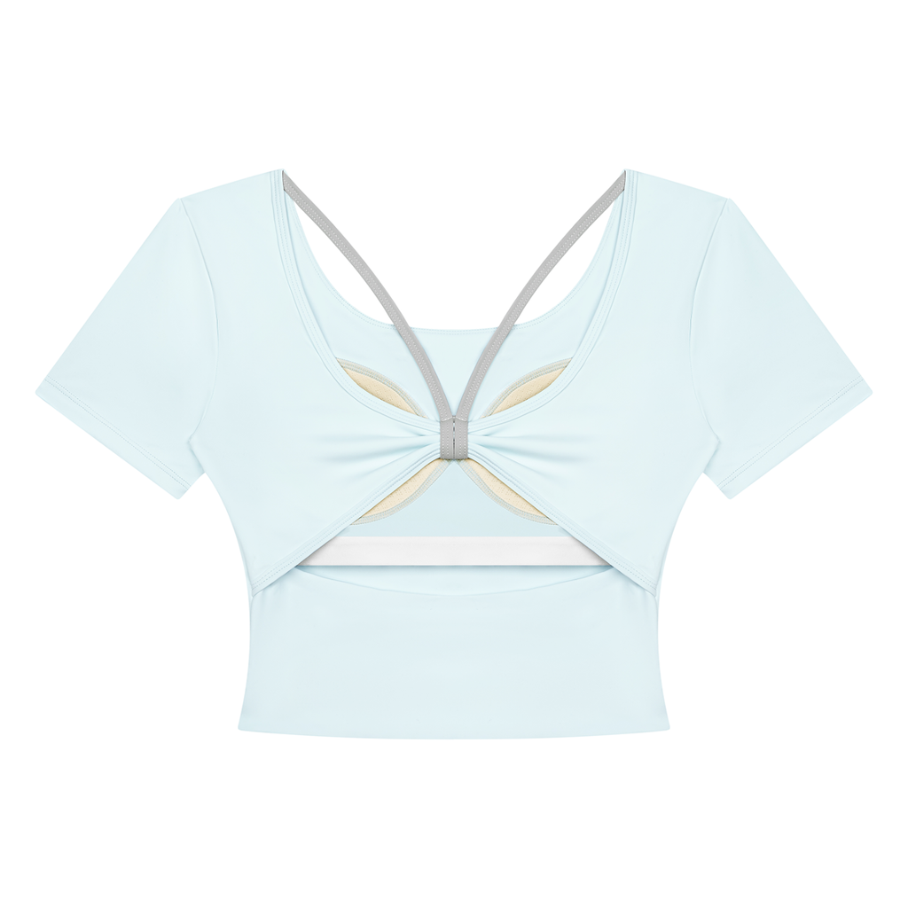 Women's Color Block Yoga T-Shirt