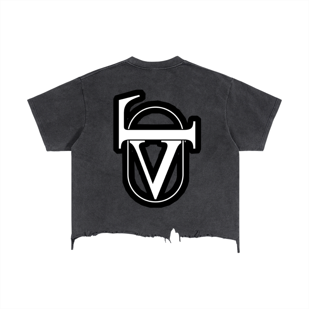 Vintage Wash Boxy Distressed Hem T-Shirt