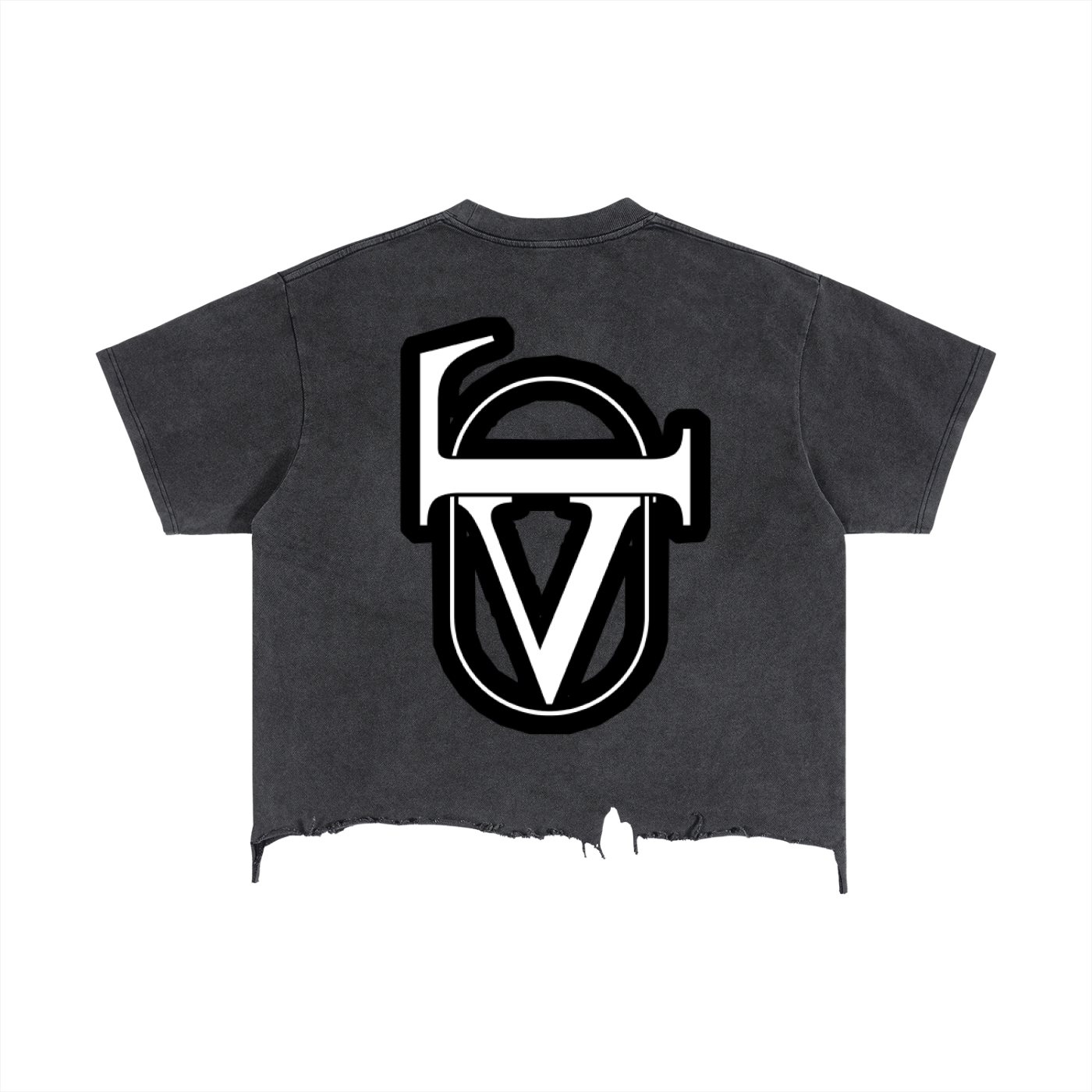 Vintage Wash Boxy Distressed Hem T-Shirt