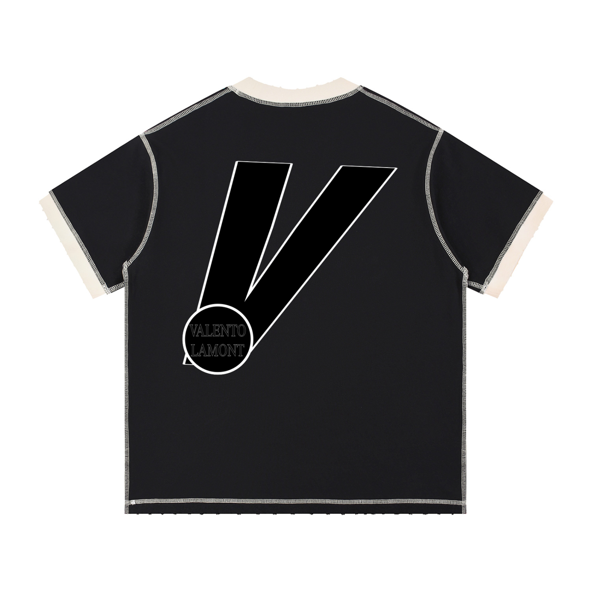 V Contrast-Stitched Ringer T-Shirt