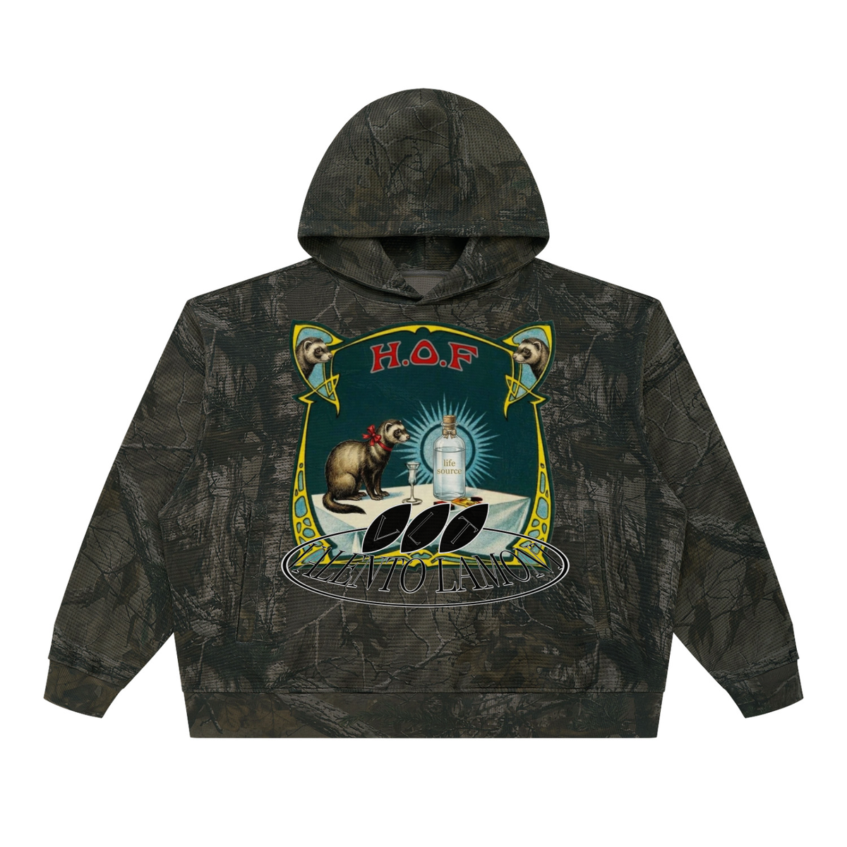 Unisex Waffle Tree Camo Boxy Hoodie