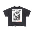 Vintage Wash Boxy Distressed Hem T-Shirt