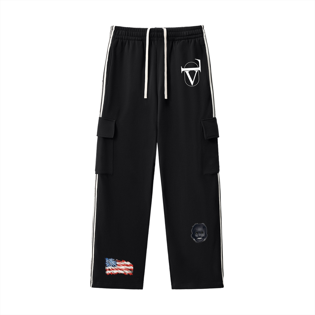 Side Stripe Straight-Leg Pants