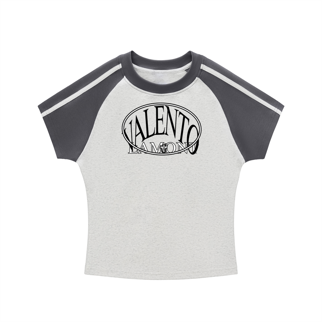 Contrast Stripes Bodycon Raglan  Sleeve T-Shirt