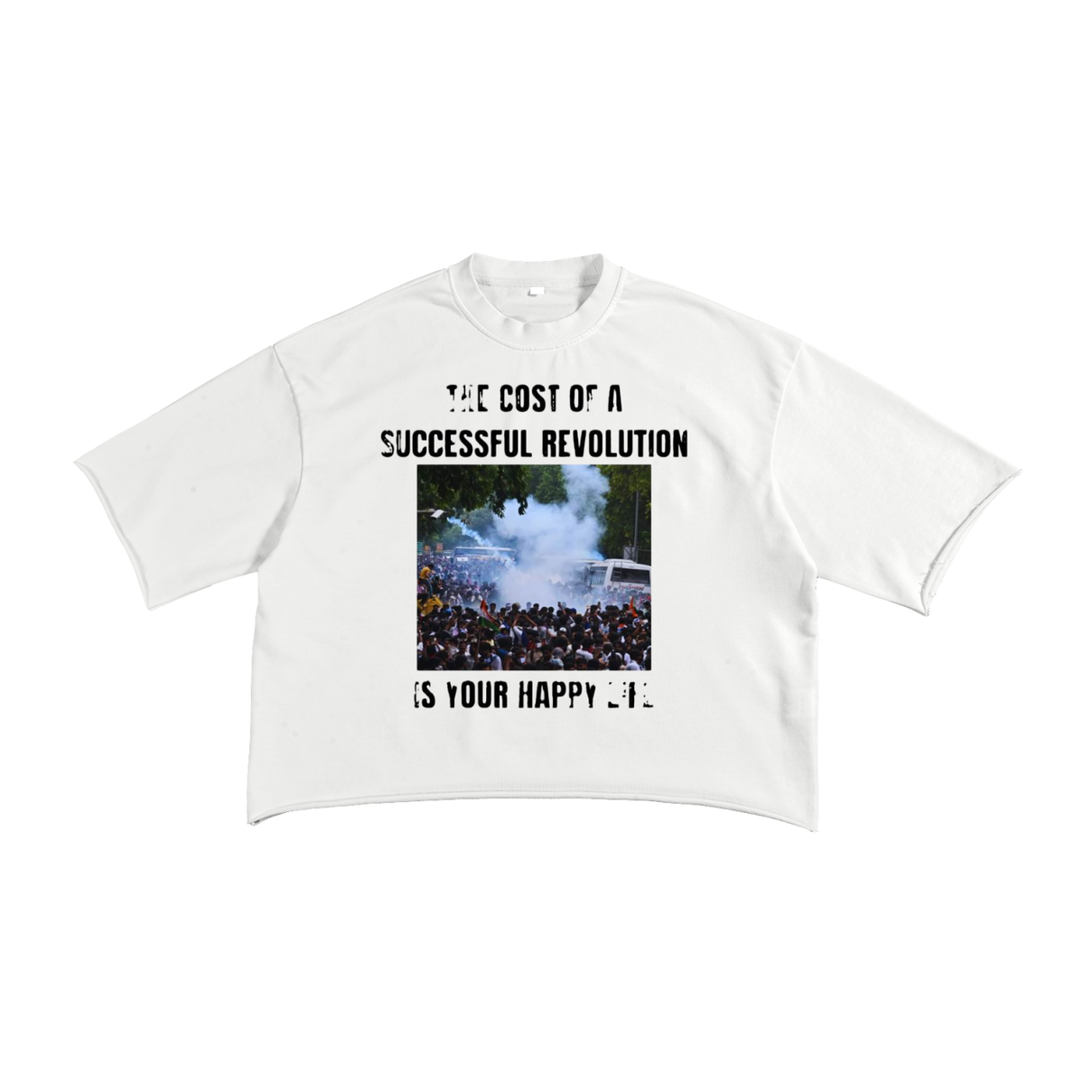 French Terry Raw Edge T-Shirt